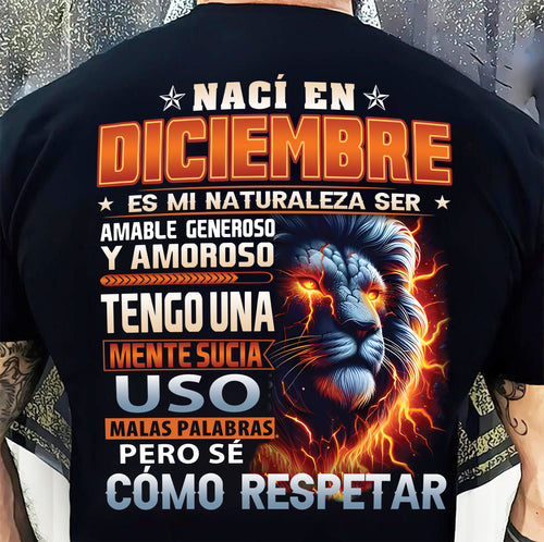 DICIEMBRE - MENTE SUCIA PERO SÉ RESPETAR - REGALO DE CUMPLEAÑOS PARA HOMBRES - NTTD12sp (SKU10-68-12)
