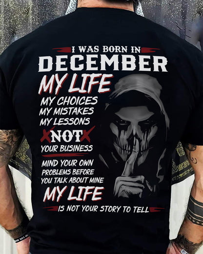 DECEMBER - MY LIFE MY CHOICES - UNIQUE BIRTHDAY GIFT FOR MEN - NTTD12 (SKU08-36-12)