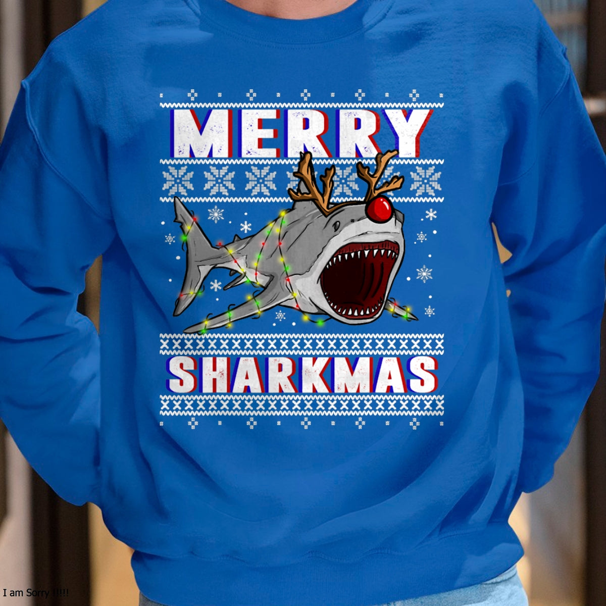 Funny Sharkmas Shark Ugly Christmas Sweaters T-Shirt - Christmas Unisex T-Shirt/Hoodie/Sweatshirt - HNDS00