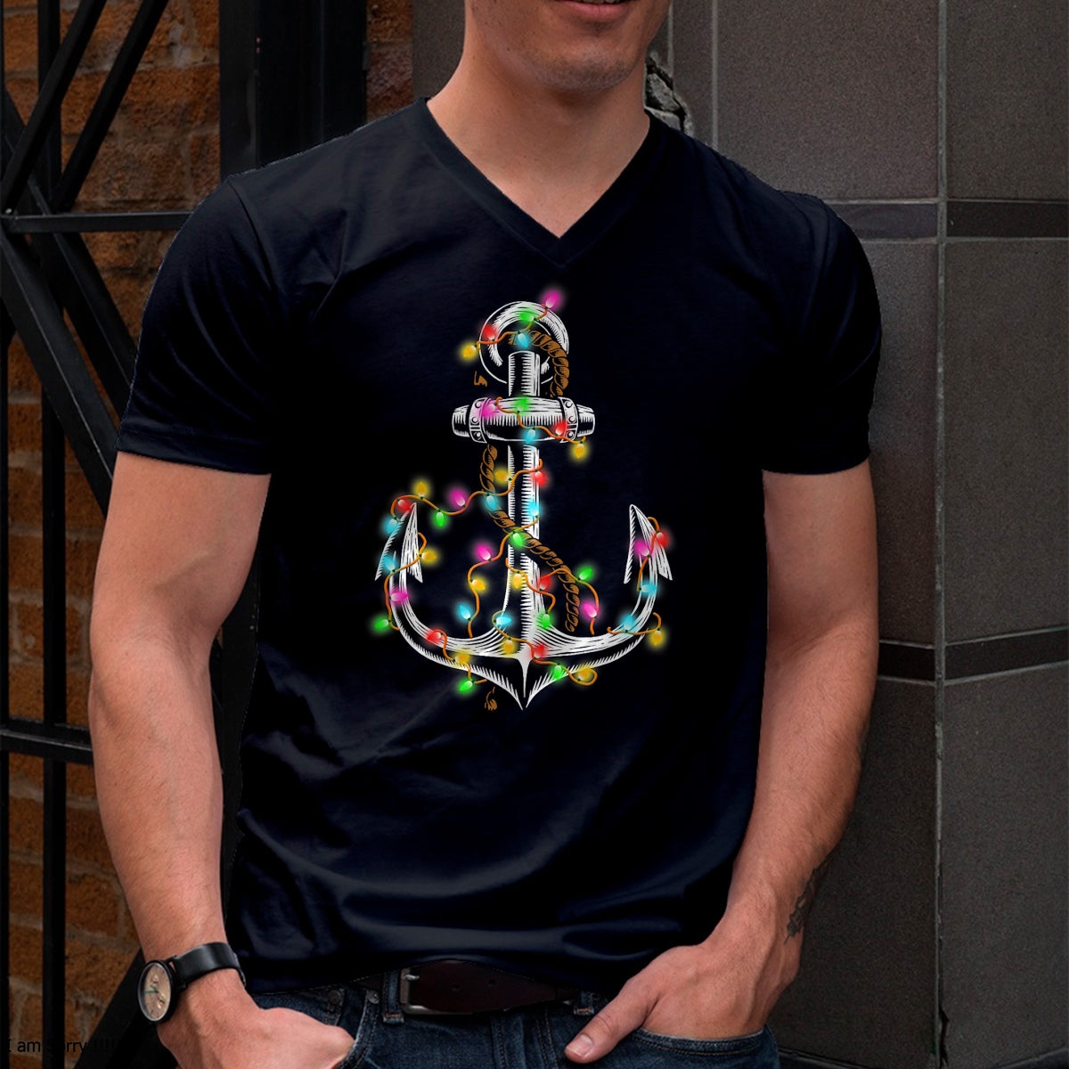 Christmas Lights Boating Sailing Cruise Boat Gifts T-Shirt - Christmas Unisex T-Shirt/Hoodie/Sweatshirt - HNDS00