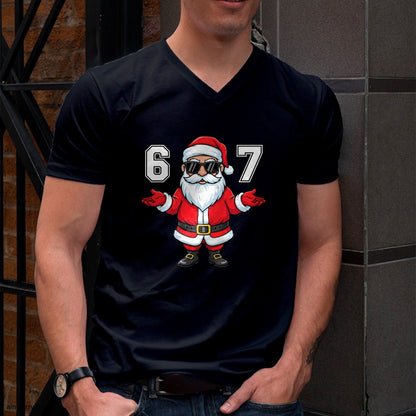 67 Meme Six Seven 6 7 Funny Santa Matching Xmas 67 Christmas T-Shirt - Christmas Unisex T-Shirt/Hoodie/Sweatshirt - HNDS00