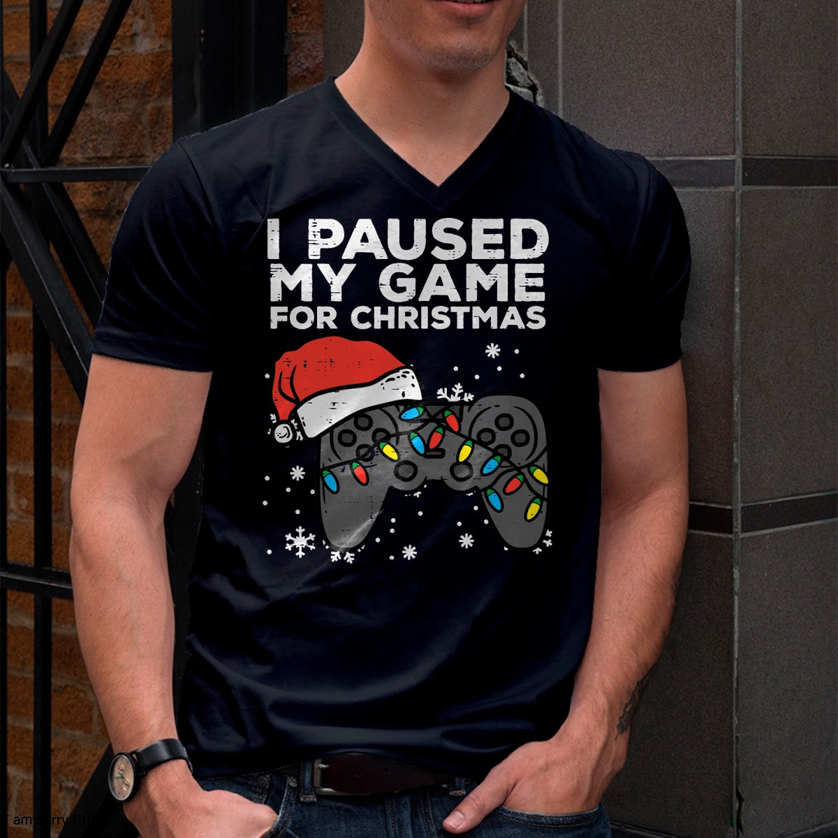 Paused My Game Christmas Gamer Xmas Men Boys Kids Youth Teen T-Shirt - Christmas Unisex T-Shirt/Hoodie/Sweatshirt - HNDS00