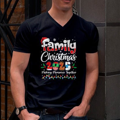 Family Christmas 2025 Matching Outfit Xmas Squad Santa T-Shirt - Christmas Unisex T-Shirt/Hoodie/Sweatshirt - HNDS00