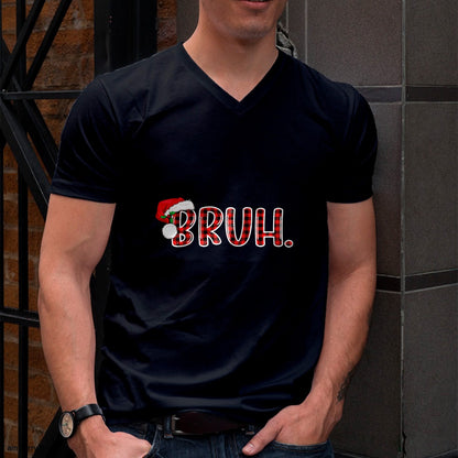 Bruh Funny Christmas Plaid Teens Boys Kids Xmas Pajamas T-Shirt - Christmas Unisex T-Shirt/Hoodie/Sweatshirt - HNDS00