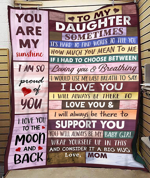 MOM TO DAUGHTER BLANKET – COMFORT & WARMTH GIFT (SKUB06-57)