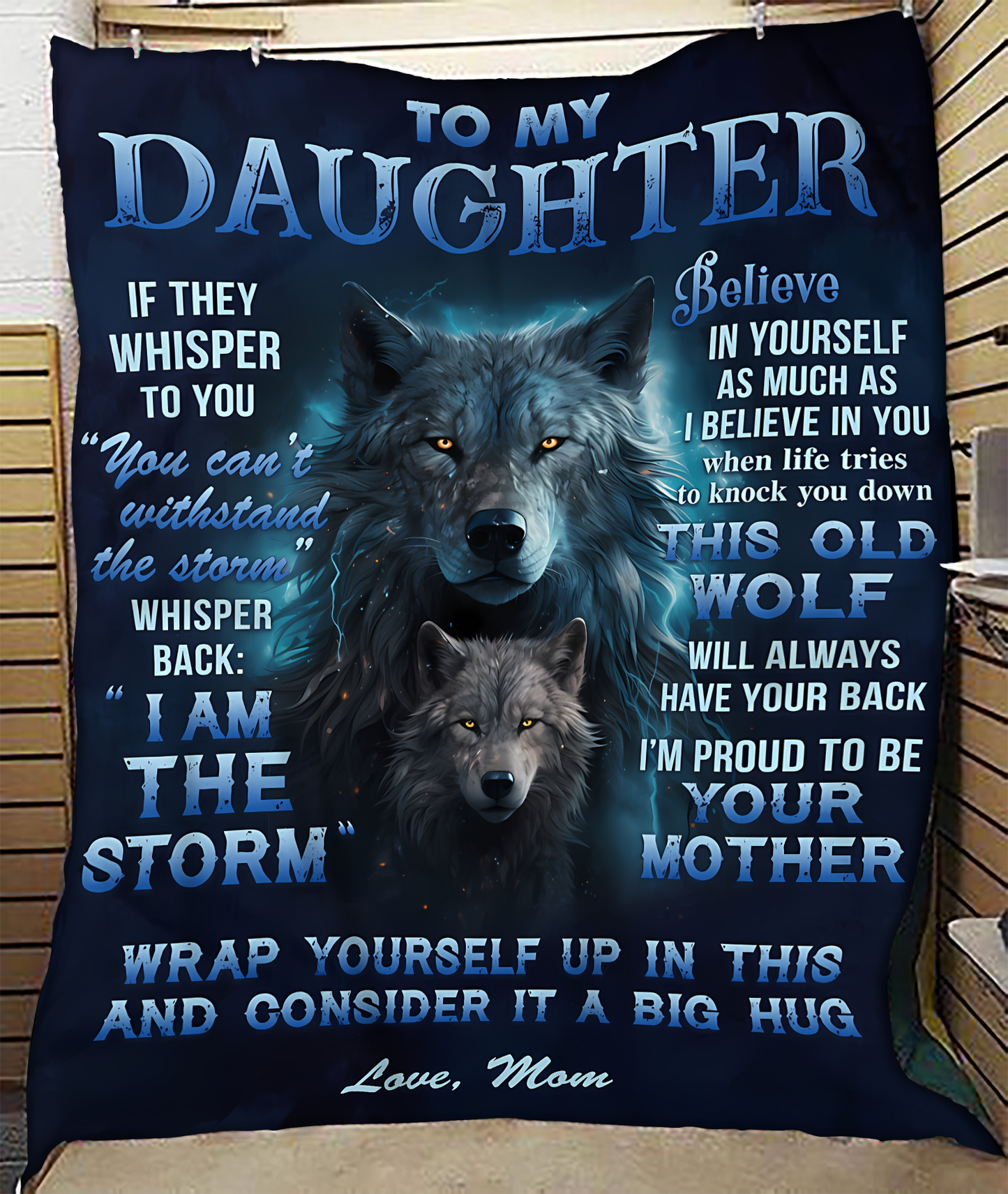 BLANKET FOR DAUGHTER – COMFORT & WARMTH GIFT FROM MOM Sherpa Fleece Quilt Blanket NTTD00 (SKUB12-97)