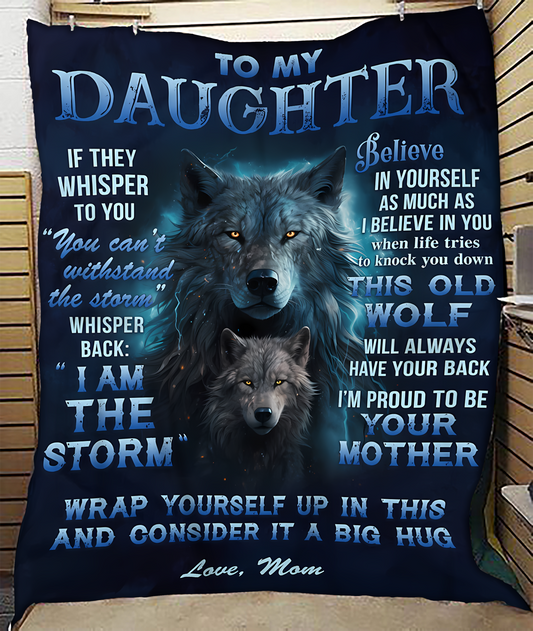 BLANKET FOR DAUGHTER – COMFORT & WARMTH GIFT FROM MOM Sherpa Fleece Quilt Blanket NTTD00 (SKUB12-97)