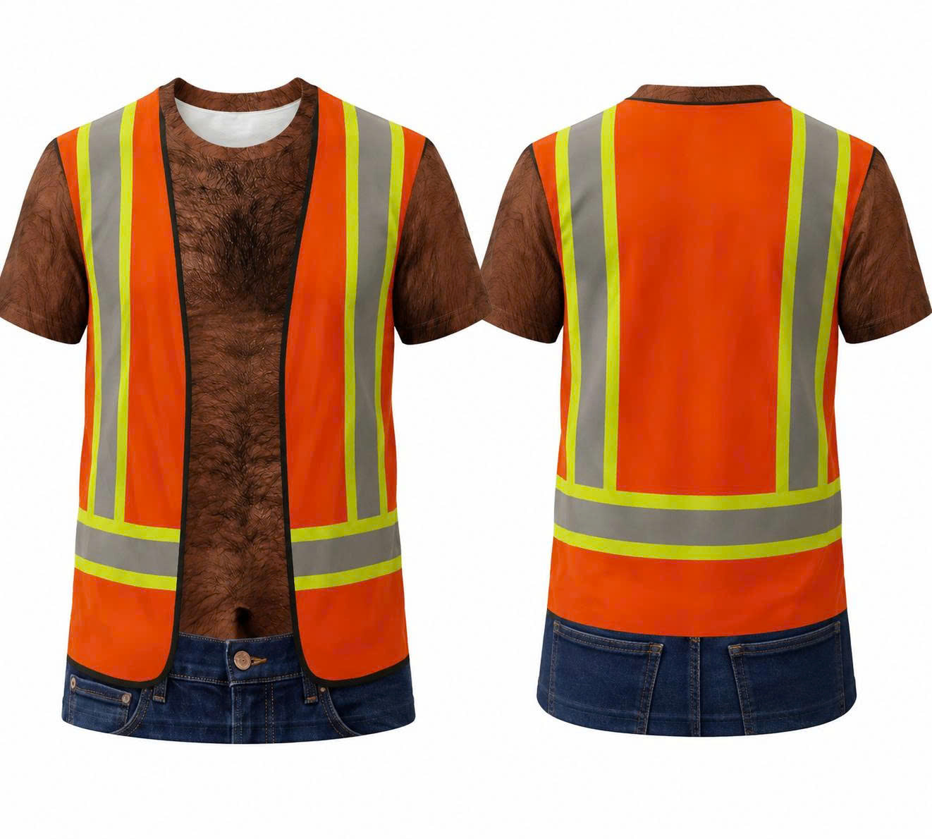 3D funny Worker T-Shirt – Funny Illusion Shirt for Men - Funny T-Shirt A04-2 (SKU3D2608-534)