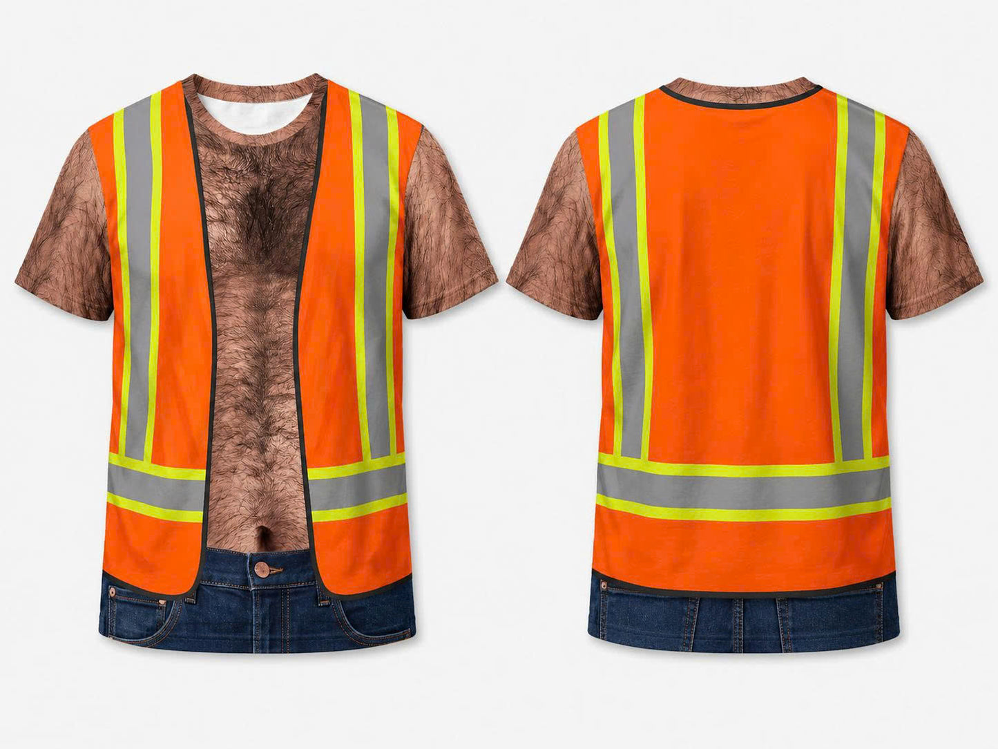 3D funny Worker T-Shirt – Funny Illusion Shirt for Men - Funny T-Shirt A04-2 (SKU3D2608-534)
