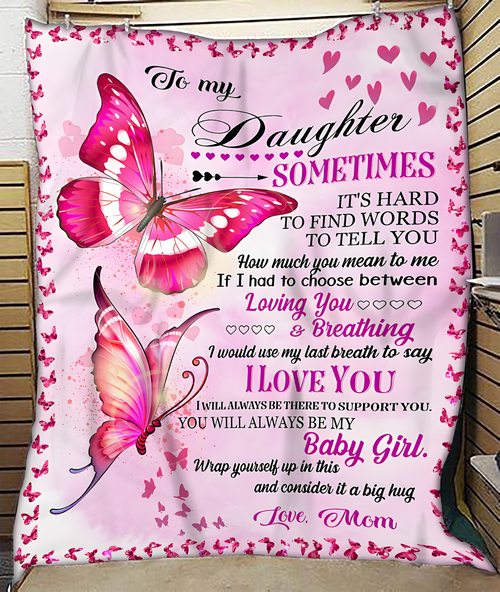 BLANKET FOR DAUGHTER – COMFORT & WARMTH GIFT FROM MOM Sherpa Fleece Quilt Blanket NTTD00 (SKU2607-250)
