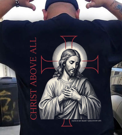 CHRIST ABOVE ALL  - CHRISTIAN T-SHIRT - FOR MEN NTTD00 (SKU2608-137)