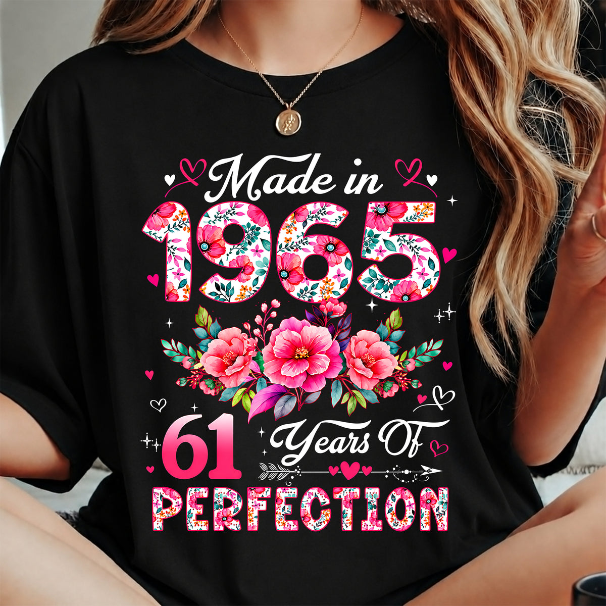 MAKE IN 1965 - 61 YEARS OF PERFECTION - BIRTHDAY GIFT FOR WOMEN - NTTD00 (SKU2609-211-1965)