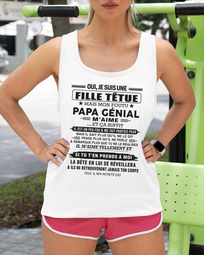 Oui, je suis une fille têtue – T-shirt | Cadeau d’anniversaire de papa pour sa fille - nttd00 / fr00 (SKU12-197)