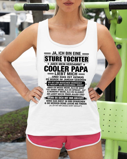 DEU01 - JA, ICH BIN EINE STURE TOCHTER T-SHIRT – GEBURTSTAGSGESCHENK VON EINEM JANUAR-PAPA - nttd01 (SKU2605-330-01)