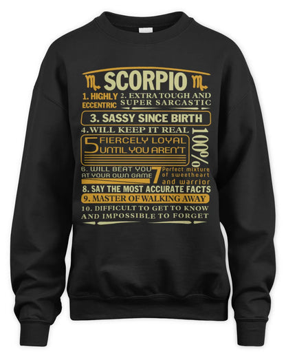 SCORPIO - 100% - BIRTHDAY T-SHIRT FOR MEN