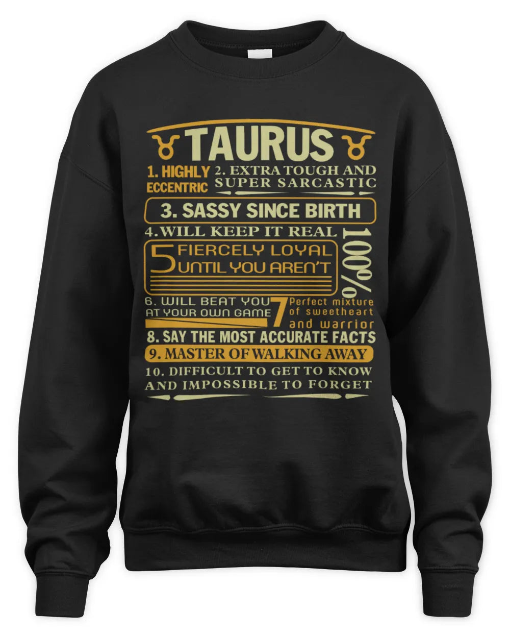 TAURUS - 100% - BIRTHDAY T-SHIRT FOR MEN