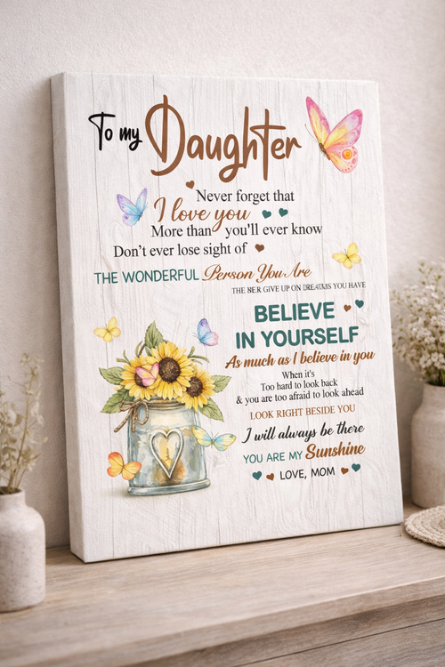 TO MY DAUGHTER - CANVAS FOR DAUGHTER - BEST GIFT FROM MOM - NTTD00 (SKU2603-314)