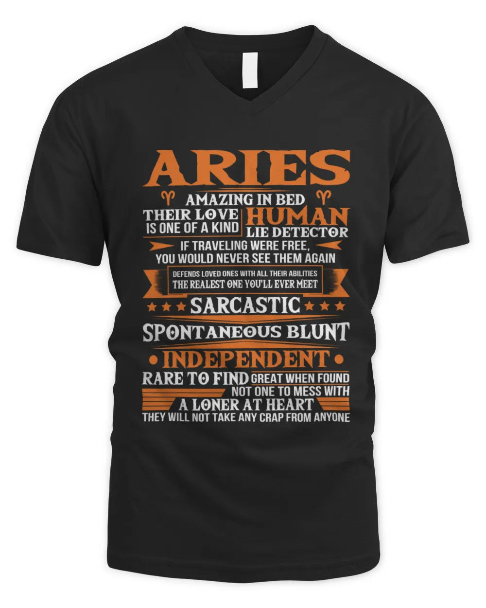 ARIES - HUMAN LIE DETECTOR - BIRTHDAY T-SHIRT FOR MEN