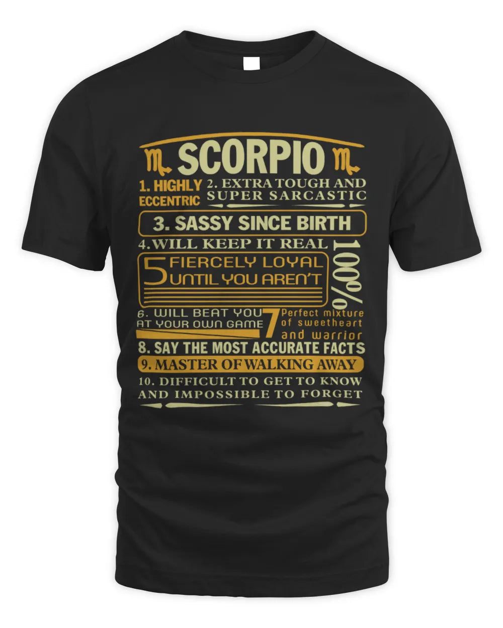 SCORPIO - 100% - BIRTHDAY T-SHIRT FOR MEN