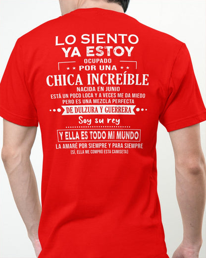Lo siento chicas, ya estoy pillado - Mi novia está un poco loca y es adorable - Regalo especial para tu novio o esposo - (SKU04-156-06) - NTTD06