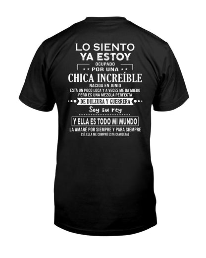 Lo siento chicas, ya estoy pillado - Mi novia está un poco loca y es adorable - Regalo especial para tu novio o esposo - (SKU04-156-06) - NTTD06