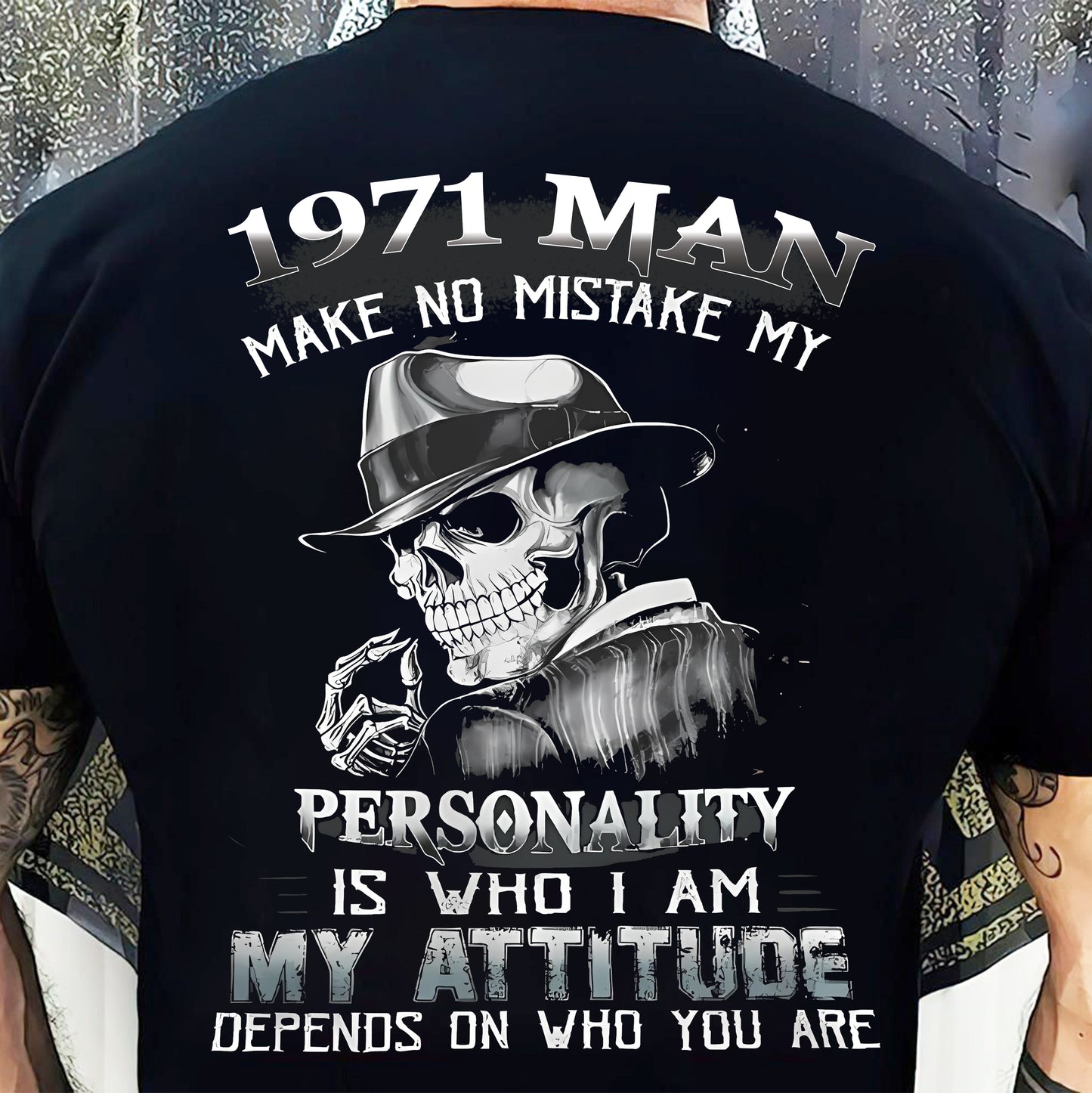 1971 Skull T-Shirt for Men Make No Mistake - Us1971 (SKU07-104-71)