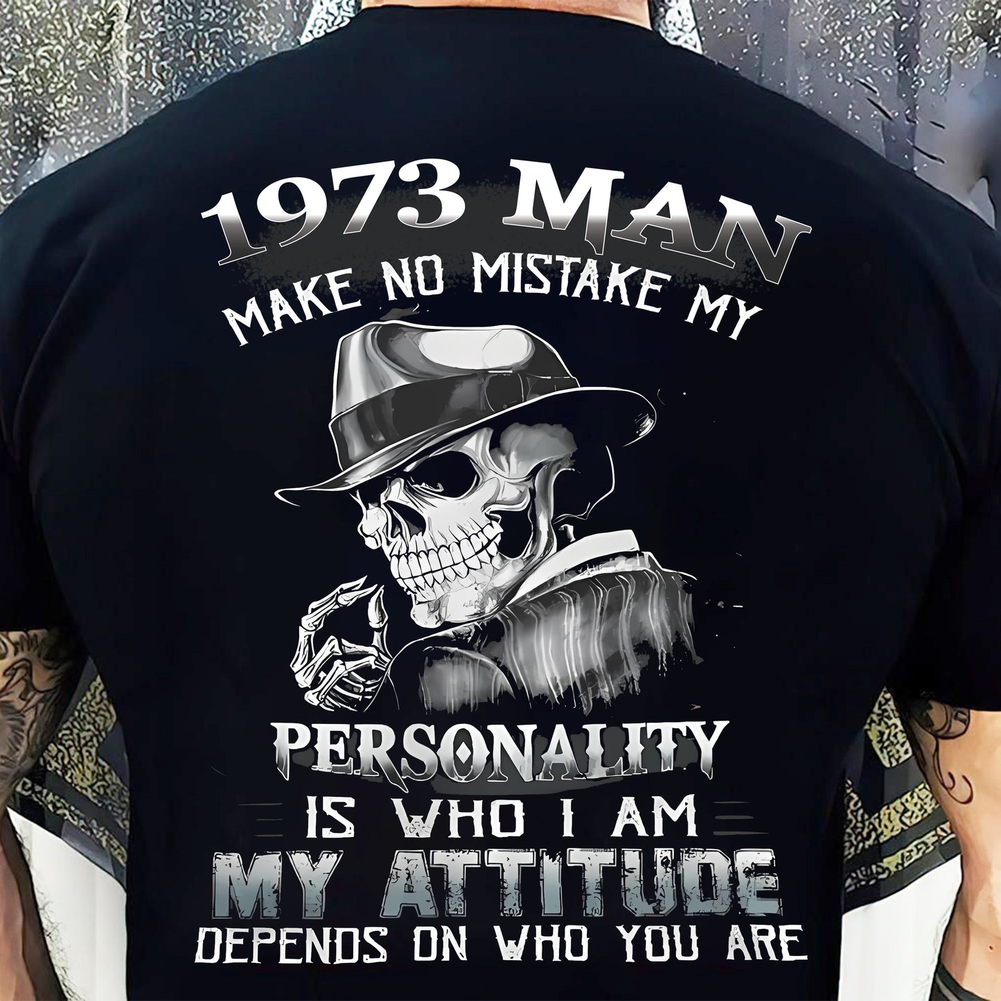 1973 Skull T-Shirt for Men Make No Mistake - Us1973 (SKU07-104-73)