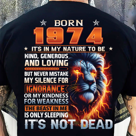 1974 Legend T-Shirt – Kind, Loving, Not Weak Us1974 (SKU07-103-74)