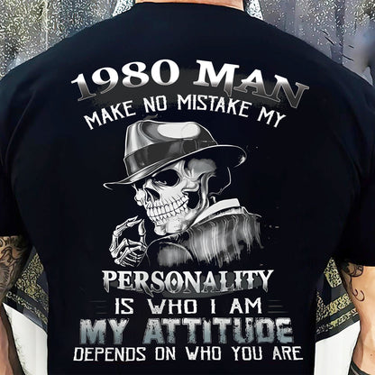 1980 Skull T-Shirt for Men Make No Mistake - Us1980 (SKU07-104-80)