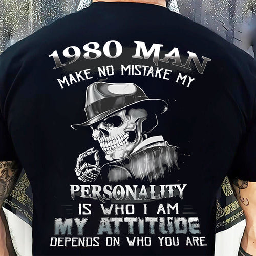 1980 Skull T-Shirt for Men Make No Mistake - Us1980 (SKU07-104-80)