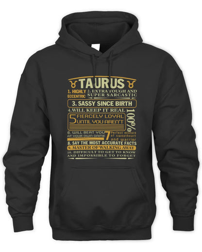 TAURUS - 100% - BIRTHDAY T-SHIRT FOR MEN