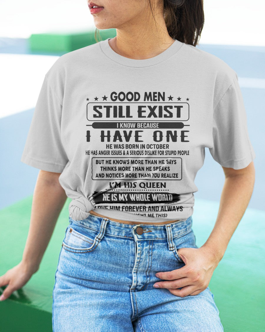 October - Good men Still Exist - gift for your girlfriend, wife from Husband - NGHL10 (SKU-GM-10)