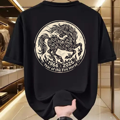 Best Horse Lover Shirt , Funny Horse UnisexT-Shirt/Hoodie/Sweatshirt HLT00 -  1966 2026 Year of The Fire Horse Chinese Zodiac 1966 Vintage T-Shirt, Men, Black, 3X-Large