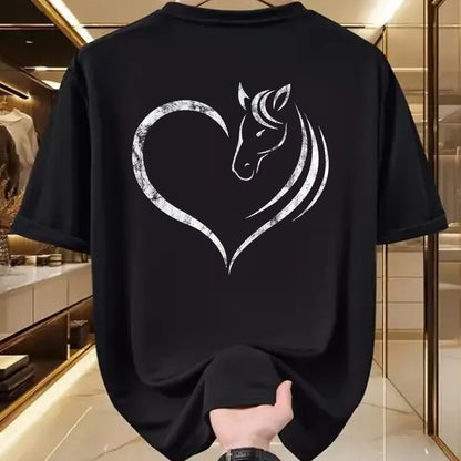 Best Horse Lover Shirt , Funny Horse UnisexT-Shirt/Hoodie/Sweatshirt HLT00 - Cute Horse Lover Outfit Gift for Girls Women Horse and Heart T-Shirt Small