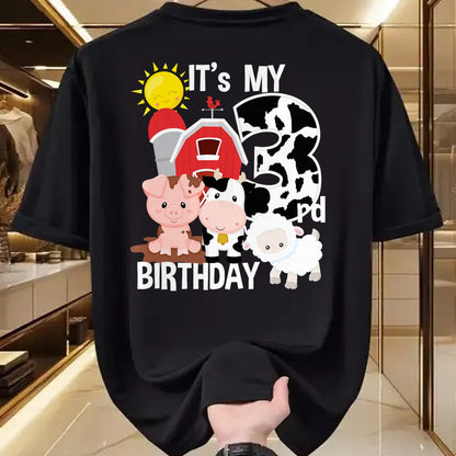 Best Farmer Life Shirt, Funny Farmer UnisexT-Shirt/Hoodie/Sweatshirt HLT00 - Farm Animals 3 Year Old It's My 3rd Birthday Party T-Shirt T-Shirt