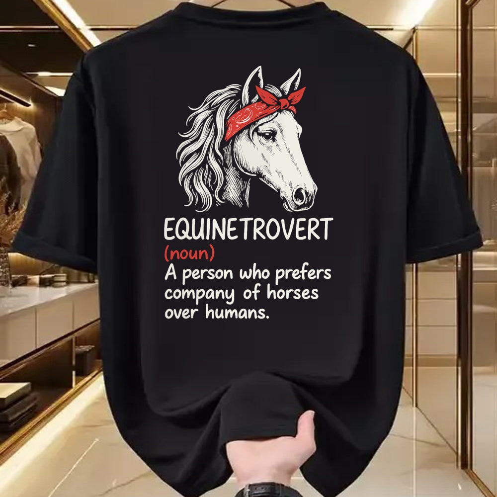 Best Horse Lover Shirt , Funny Horse UnisexT-Shirt/Hoodie/Sweatshirt HLT00 - Equinetrovert Definition Funny Horse Lover T-Shirt