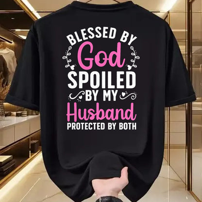 Best Wife Shirt, Wife and Husband Unisex T-Shirt/Hoodie/Sweatshirt HLT00 - Funny Spoiled Wife Art For Women Girls Husband Spoiled Wife T-Shirt
