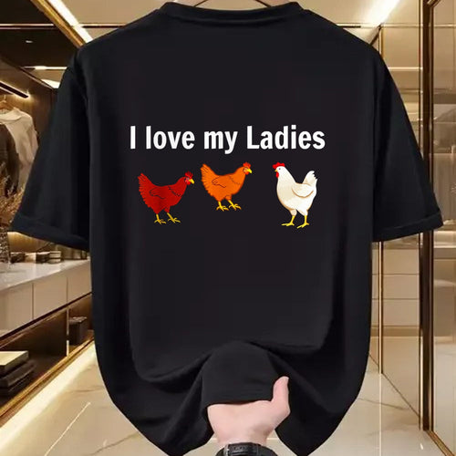 Best Farmer Life Shirt, Funny Farmer UnisexT-Shirt/Hoodie/Sweatshirt HLT00 - i love my ladies chicken T-Shirt