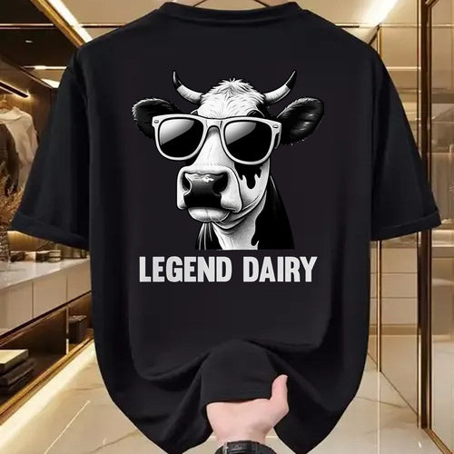 Best Farmer Life Shirt, Funny Farmer UnisexT-Shirt/Hoodie/Sweatshirt HLT00 - Legend Dairy Funny Farmer Cow Farmer Pun Graphic T-Shirt, Men, Black, 3X-Large