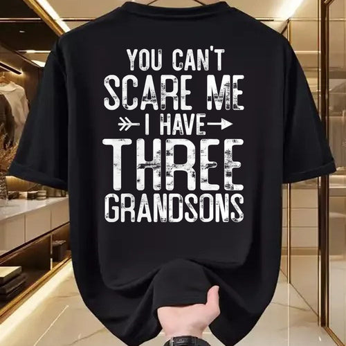 Best Grandma Shirt, Proud Grandma Unisex T-Shirt/Hoodie/Sweatshirt HLT00 - You Can't Scare Me I Have Three Grandsons Funny Grandma gift T-Shirt