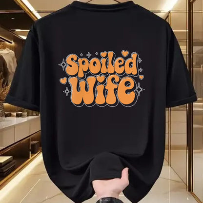 Best Wife Shirt, Wife and Husband Unisex T-Shirt/Hoodie/Sweatshirt HLT00 - Gift for wife T shirt, spoiled wife   Womens Spoiled Wife V-Neck T-Shirt