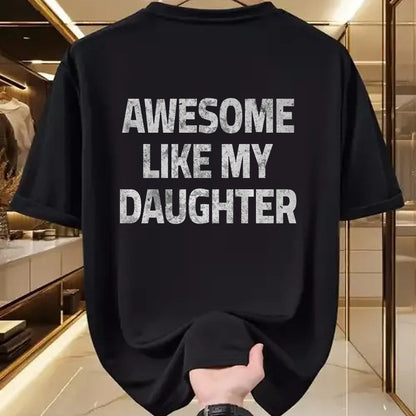 Best Wife Shirt, Wife and Husband Unisex T-Shirt/Hoodie/Sweatshirt HLT00 - Awesome Like My Daughter Father's Day Funny Dad Husband Man Premium T-Shirt