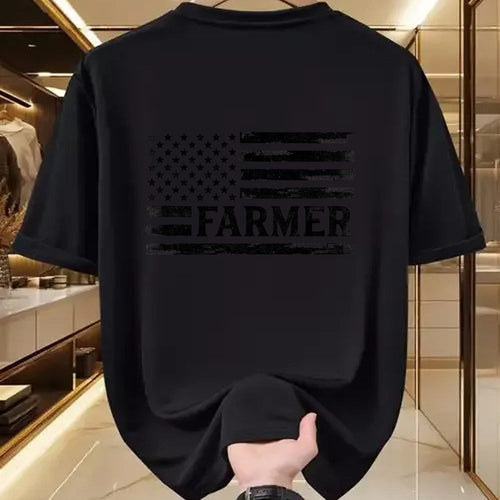 Best Farmer Life Shirt, Funny Farmer UnisexT-Shirt/Hoodie/Sweatshirt HLT00 - Farmer Black Vintage USA Flag Father's Day Farm Owner T-Shirt