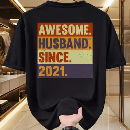 Best Wife Shirt, Wife and Husband Unisex T-Shirt/Hoodie/Sweatshirt HLT00 - 3rd Year Wedding Anniversary Epic Awesome Husband Since 2021 T-Shirt