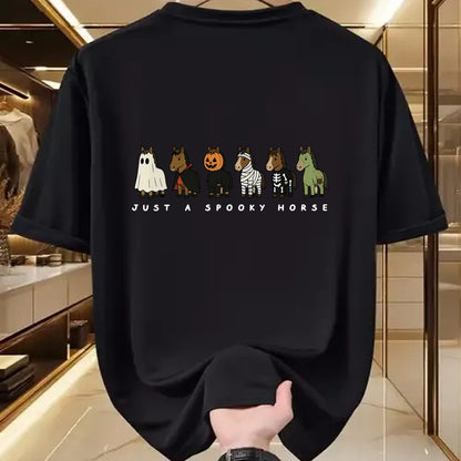 Best Horse Lover Shirt , Funny Horse UnisexT-Shirt/Hoodie/Sweatshirt HLT00 - Cute Funny Just A Spooky Horse Ghost Monsters Halloween T-Shirt