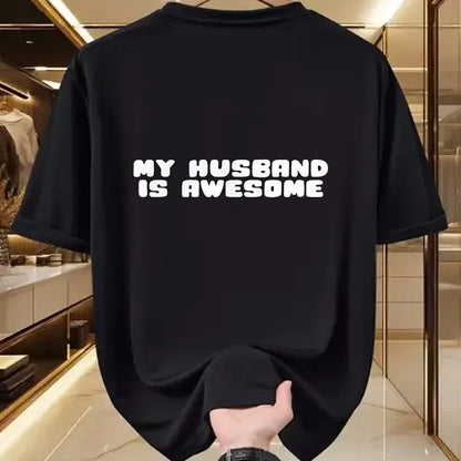 Best Wife Shirt, Wife and Husband Unisex T-Shirt/Hoodie/Sweatshirt HLT00 - Funny Couples T-Shirt My Husband Is Awesome T-Shirt (1)