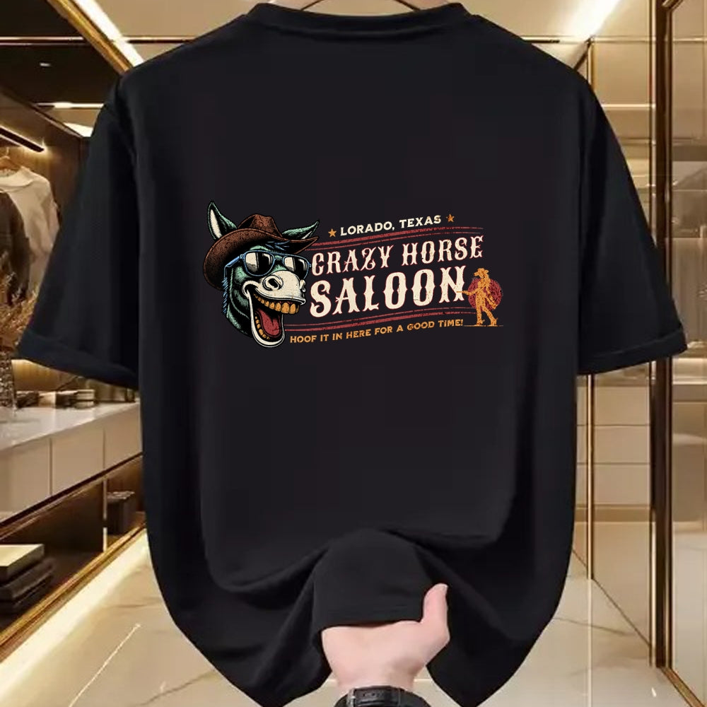Best Horse Lover Shirt , Funny Horse Unisex T-Shirt/Hoodie/Sweatshirt HLT00 - Crazy Horse Saloon Bar T-Shirt