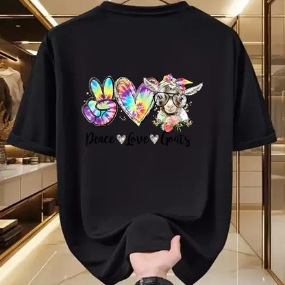 Best Farmer Life Shirt, Funny Farmer UnisexT-Shirt/Hoodie/Sweatshirt HLT00 - Tie Dye Peace Love Goats Farm Girl Goat Lover Funny T-Shirt