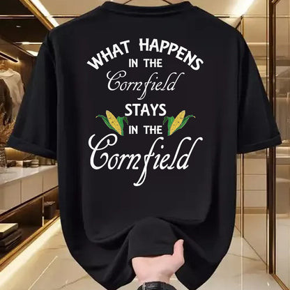 Best Farmer Life Shirt, Funny Farmer UnisexT-Shirt/Hoodie/Sweatshirt HLT00 - Funny What Happens in the Cornfield Stays Farm Life Gift T-Shirt