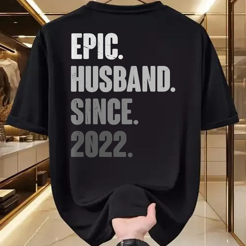 Best Wife Shirt, Wife and Husband Unisex T-Shirt/Hoodie/Sweatshirt HLT00 - 2nd Year Wedding Anniversary Best Epic Husband Since 2022 T-Shirt